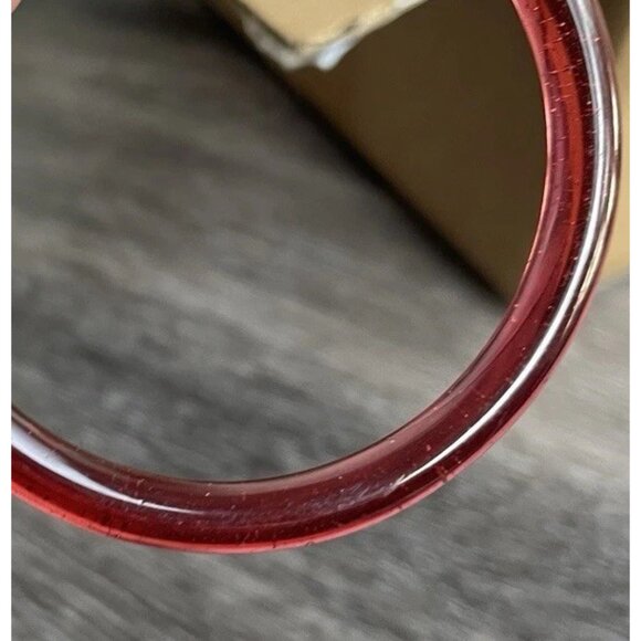 Vintage Red Roman Glass Bangle Bracelet women’s sz 8.5” Quality Bracelet - Picture 4 of 8